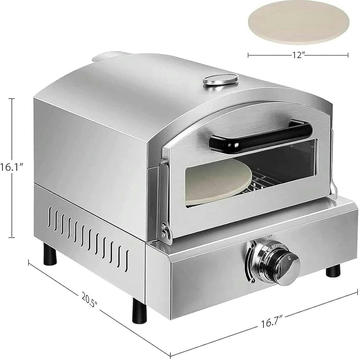 Stainless Steel Electric Pizza & Toaster Oven