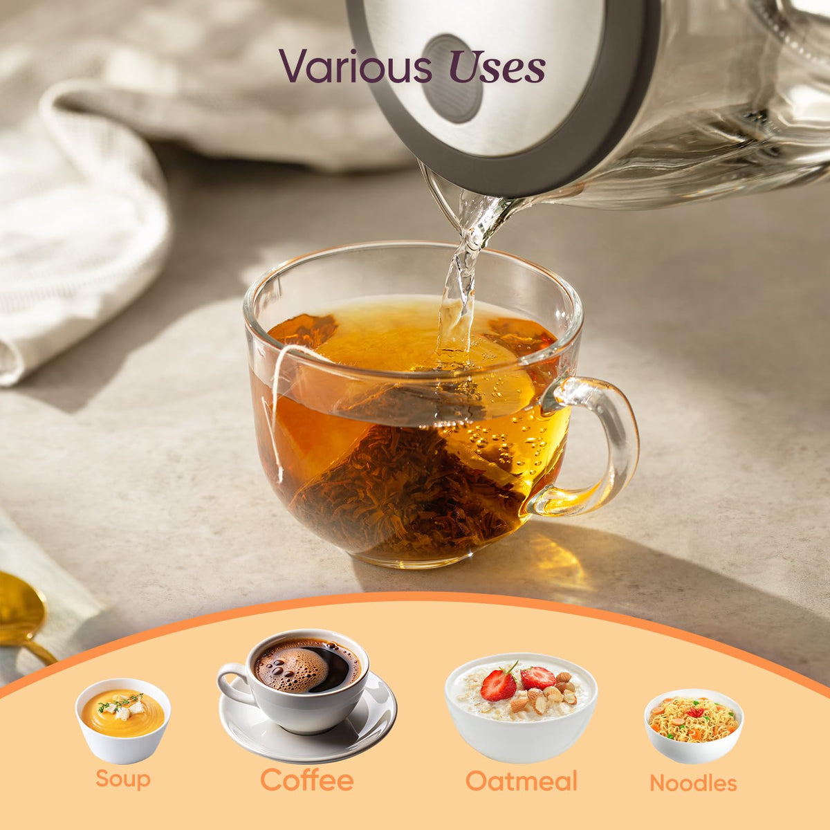 COSORI Electric Tea Kettle for Fast Boiling Water