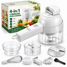 4-in-1 Wireless Electric Vegetable Chopper with Multi Blades