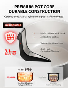 TOSHIBA Induction Heating Rice Cooker with Smart Controls