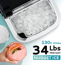 EUHOMY Nugget Ice Maker with Handle for Countertops