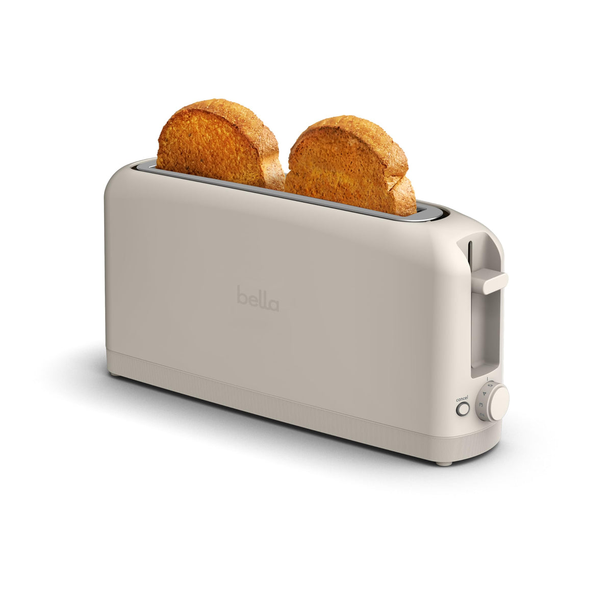BELLA 2-Slice Slim Toaster for Compact Kitchen Spaces