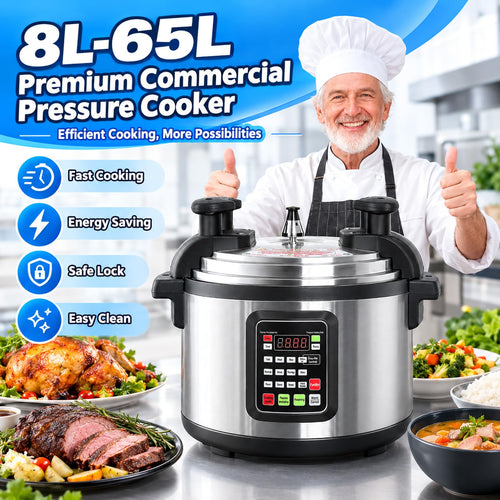 220V Commercial Electric Pressure Cooker 8L–65L Capacity