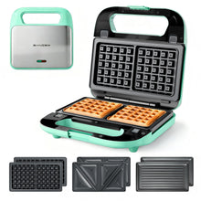 KEINVE 3-in-1 Waffle Maker with Interchangeable Plates