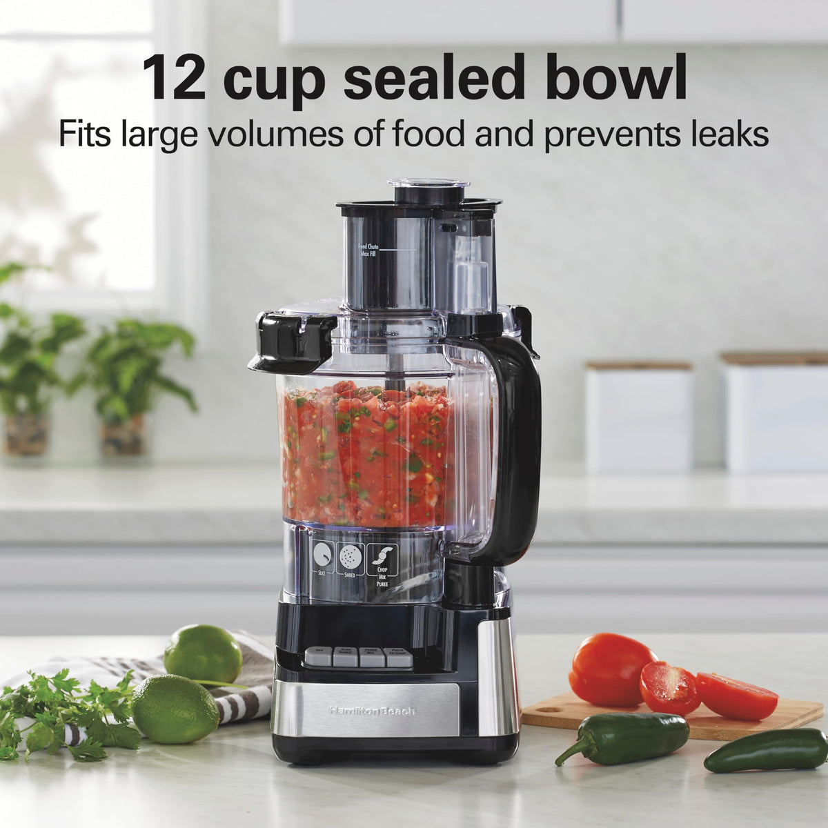 Hamilton Beach 12-Cup Stack & Snap Food Processor