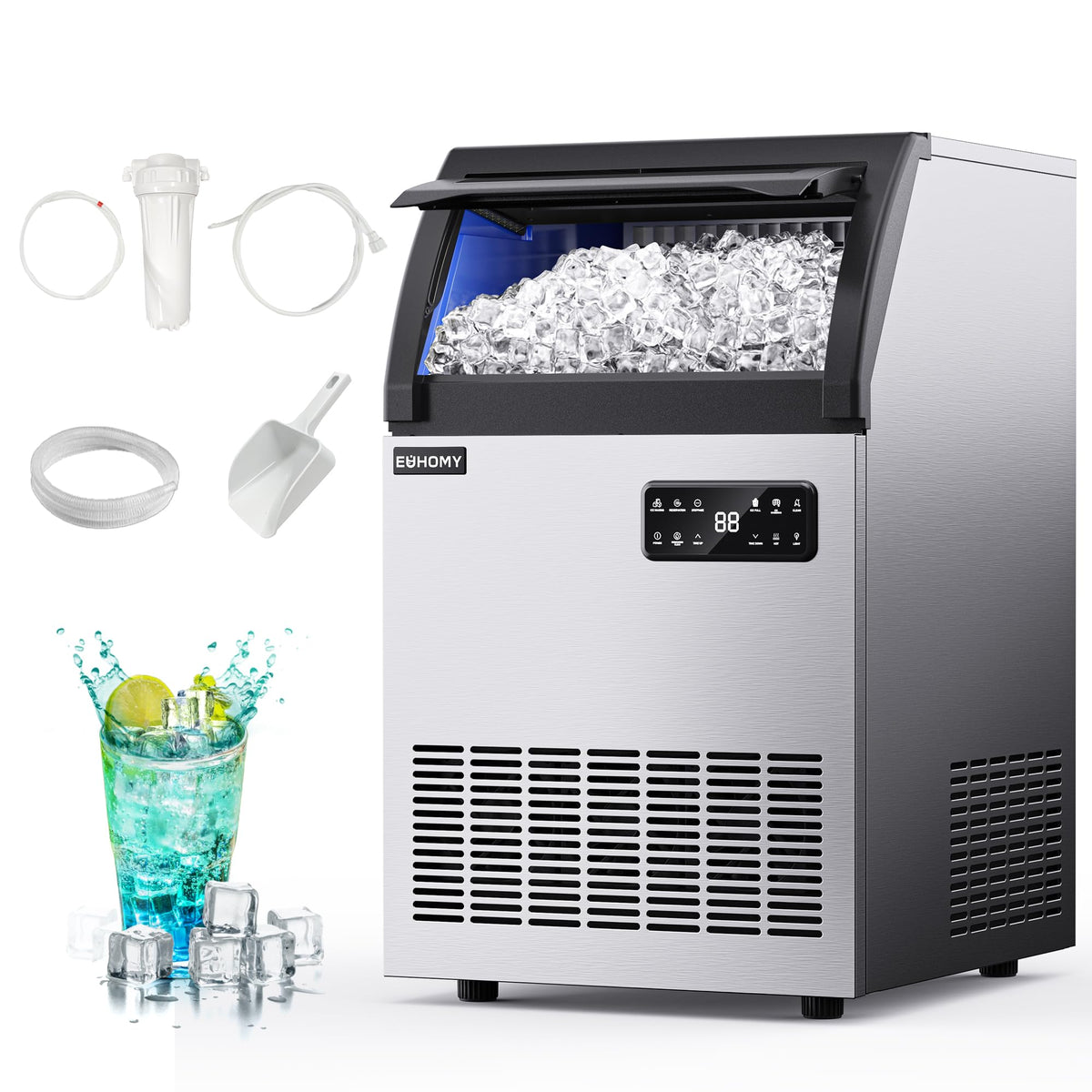 EUHOMY CIM0100618 Countertop Ice Maker Machine