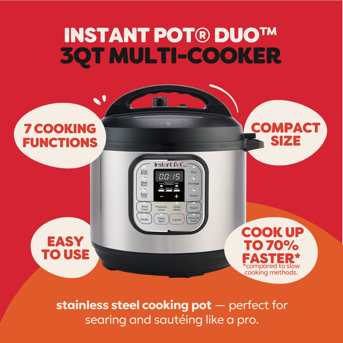 Instant Pot Duo 7-in-1 Electric Pressure Cooker