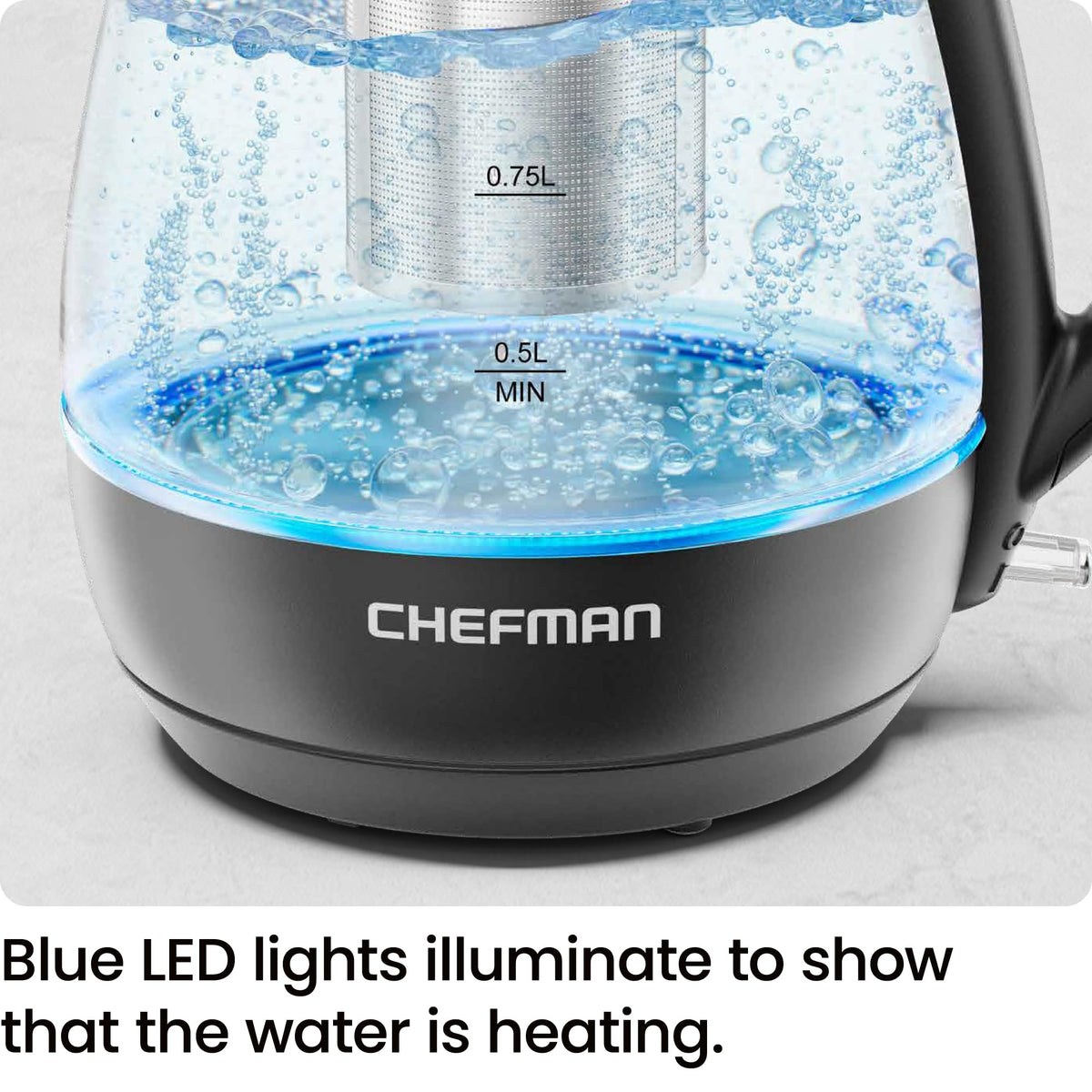 Chefman Electric Tea Kettle with Built-In Infuser