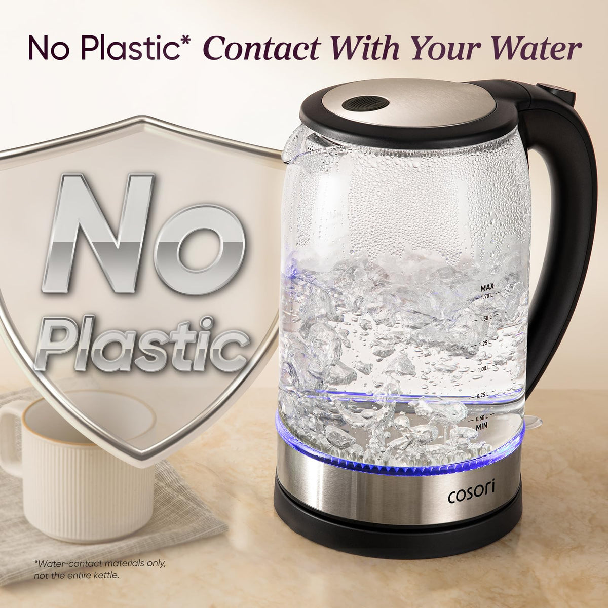 COSORI Electric Tea Kettle for Fast Boiling Water