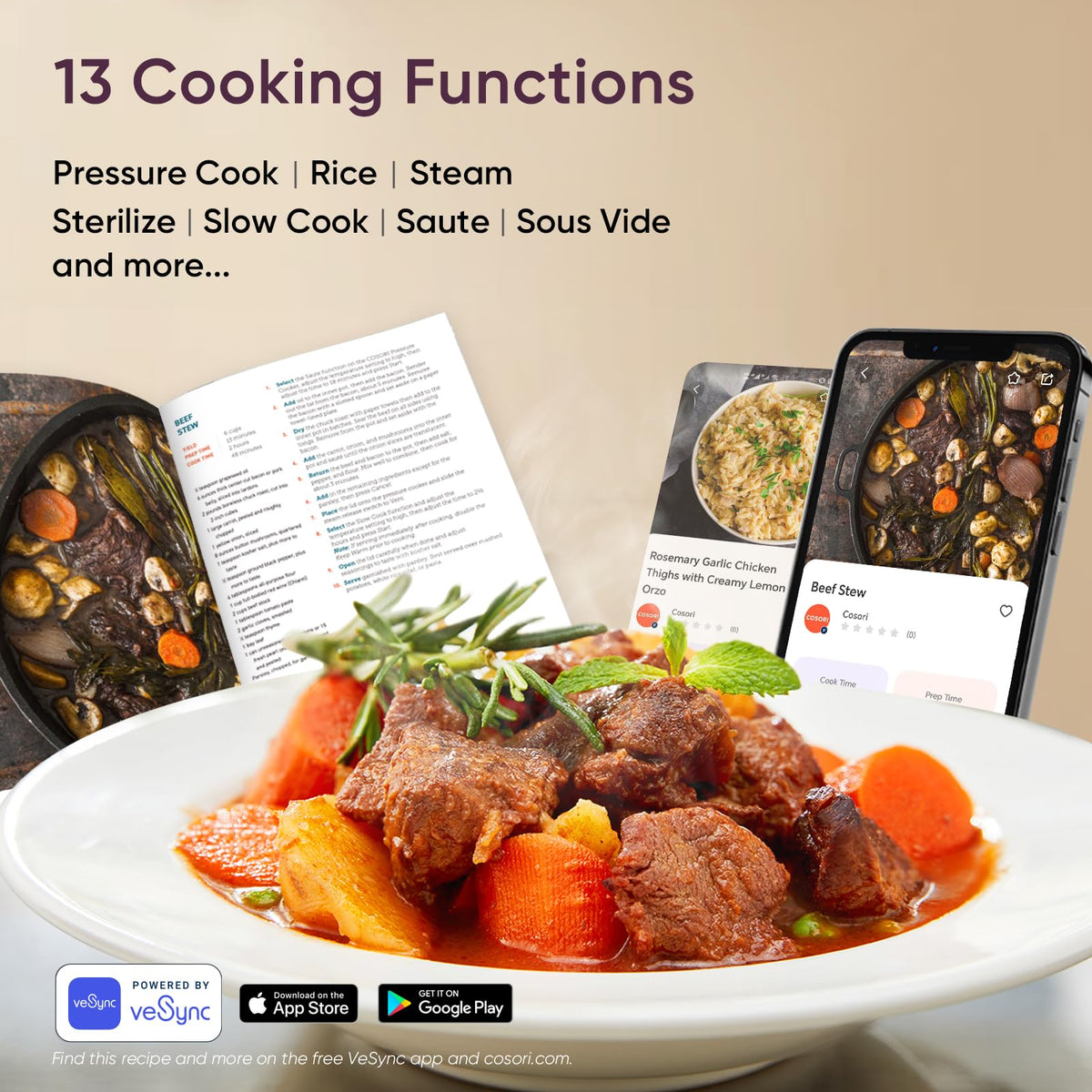 COSORI Electric Pressure Cooker & Multi-Cooker
