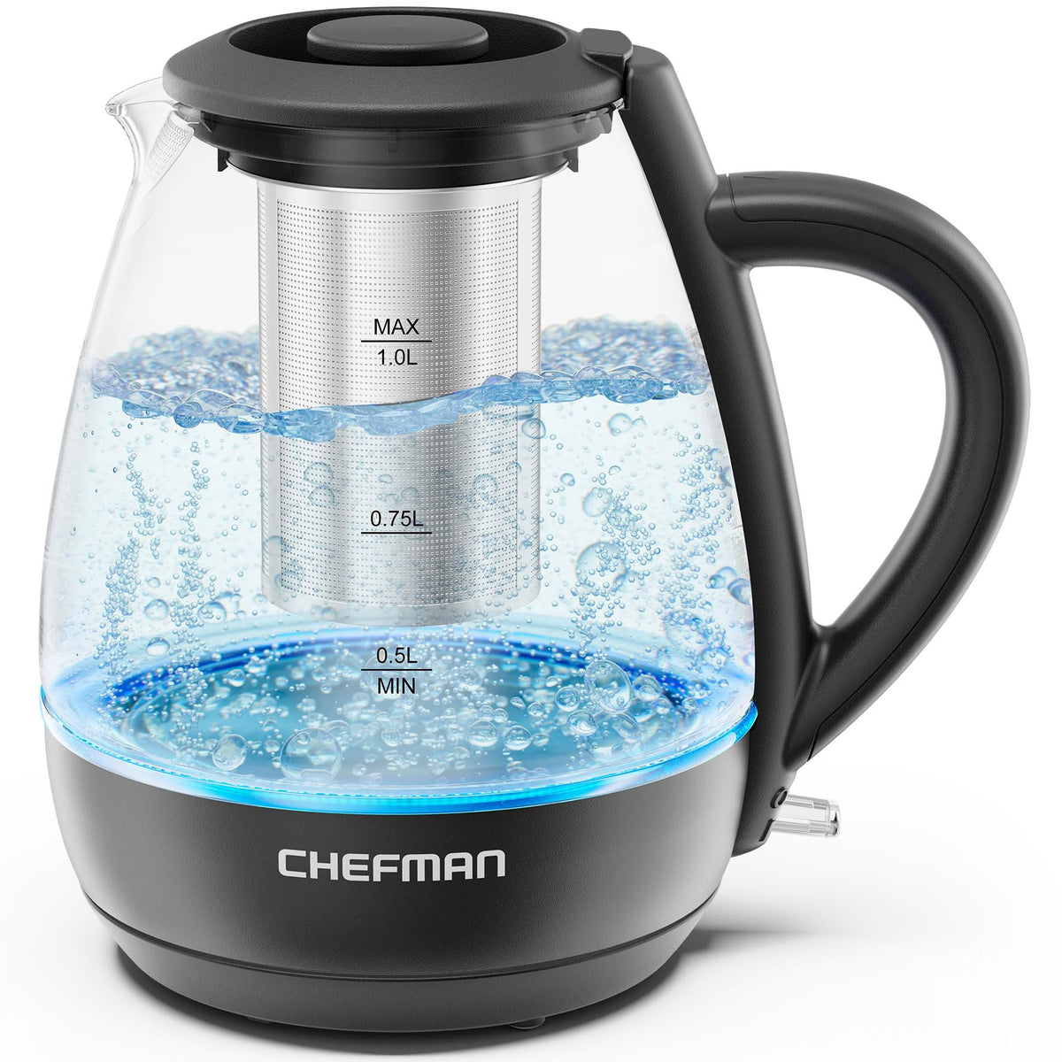 Chefman Electric Tea Kettle with Built-In Infuser