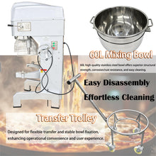 DINENOVATE 60L Commercial Stand Dough Mixer with Trolley