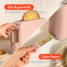 BELLA 2-Slice Slim Toaster for Compact Kitchen Spaces