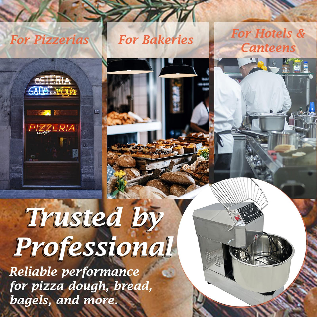 Banfluxion 50L Commercial Spiral Dough Mixer