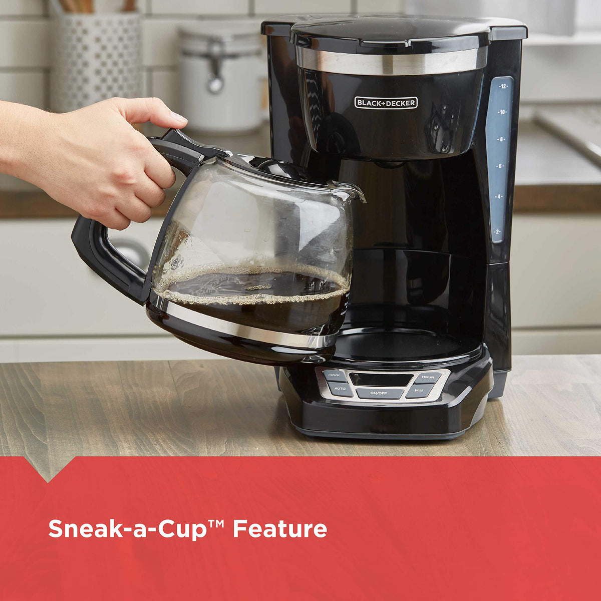 BLACK+DECKER 12-Cup Digital Coffee Maker with Carafe