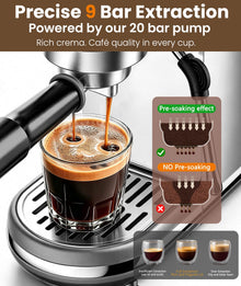 Atatix 20-Bar Espresso Machine with Milk Frother