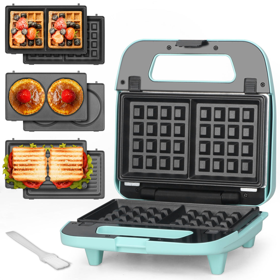 3-in-1 Waffle, Pancake & Panini Breakfast Grill Maker