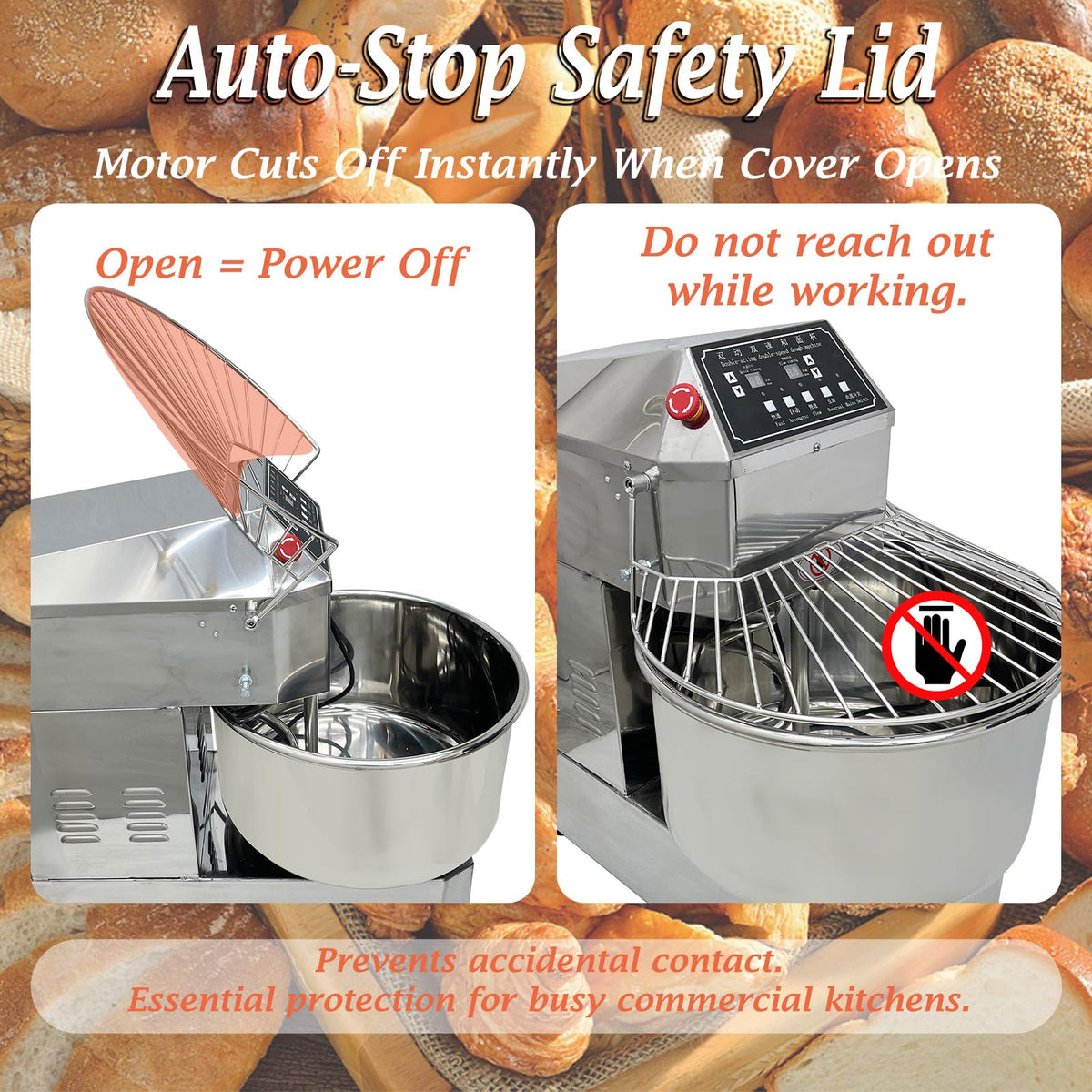 Banfluxion 50L Commercial Spiral Dough Mixer