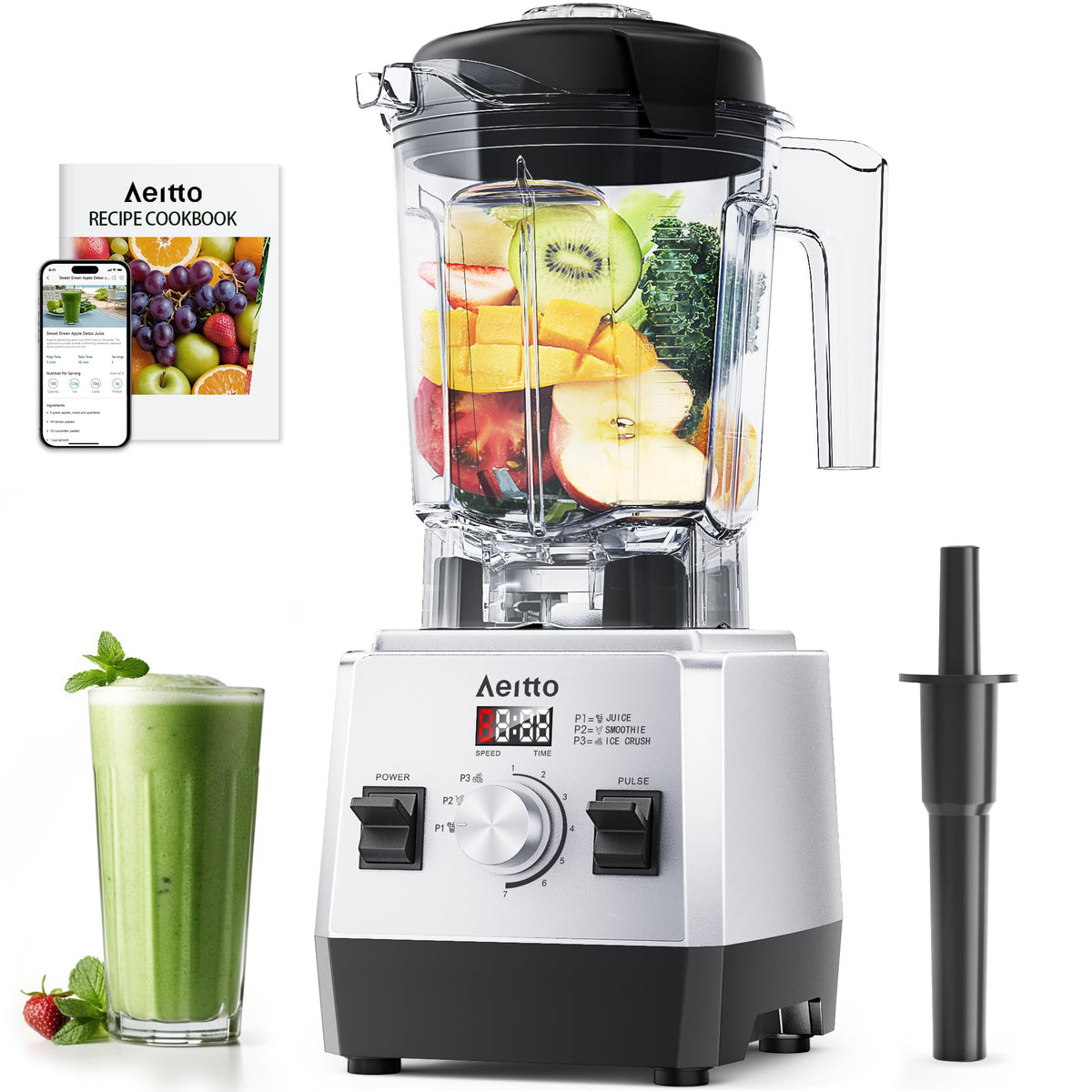 Aeitto Professional Countertop Blender with 7 Speeds