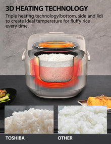 TOSHIBA Digital Rice Cooker for Everyday Meal Prep