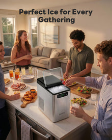 Countertop Nugget Ice Maker with Self-Cleaning & Scoop