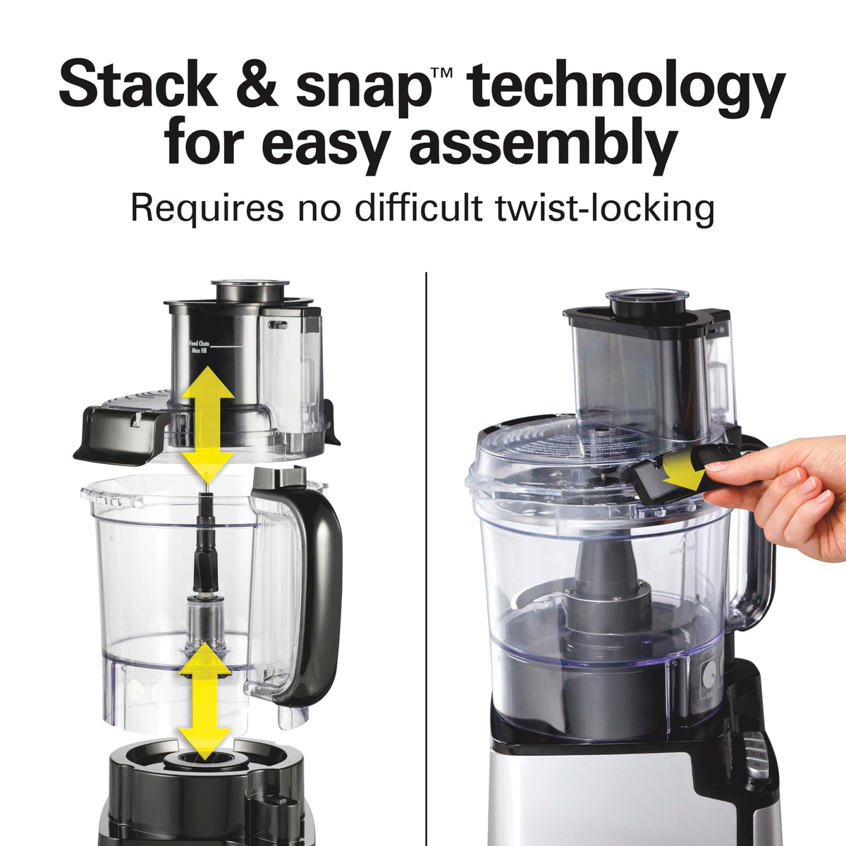 Hamilton Beach 12-Cup Stack & Snap Food Processor