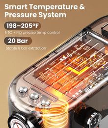 Atatix 20-Bar Espresso Machine with Milk Frother
