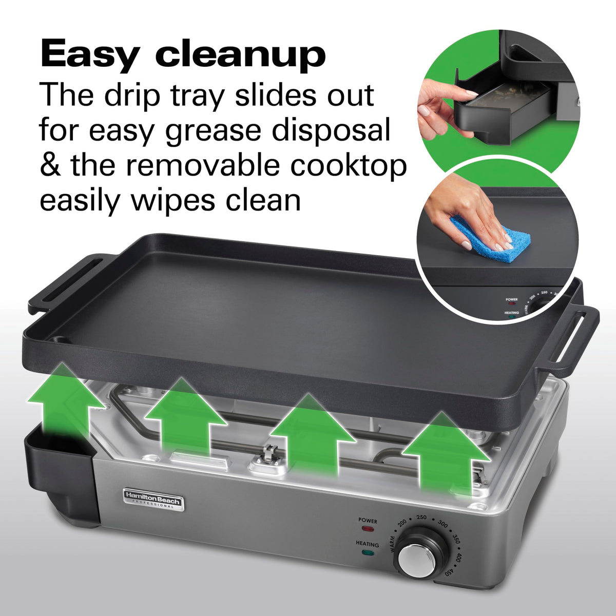 Hamilton Beach Professional Cast Iron Electric Griddle & Grill