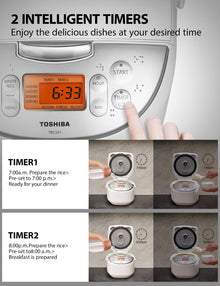 TOSHIBA Digital Rice Cooker for Everyday Meal Prep