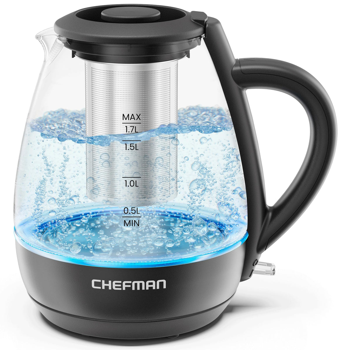 Chefman Electric Tea Kettle with Built-In Infuser