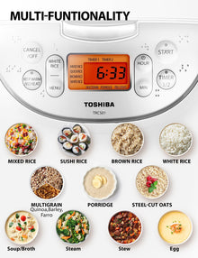 TOSHIBA Digital Rice Cooker for Everyday Meal Prep